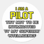 Pilot… überlegene Intelligenz Runde Sticker