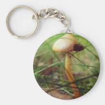 Pilz und ein Blatt-Foto Schlüsselband