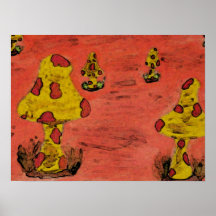 Pilze auf Mars-Plakat
