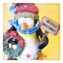 Pinguin · Frohe Weihnacht-Karte Individuelle Einladung