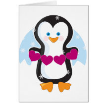 Pinguin-Herz Karten