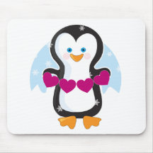 Pinguin-Herz Mousepads