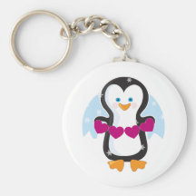 Pinguin-Herz Schlüsselanhänger