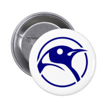 Pinguin-Linuxbild Anstecknadelbutton