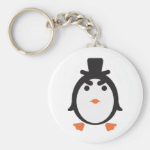 Pinguin mit Zylinder Schlüsselband