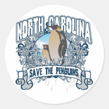 Pinguin-North Carolina Aufkleber