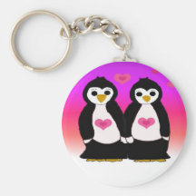 Pinguin-Paare mit Herzen Schlüsselband
