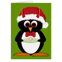 Pinguin-Weihnachtskarte