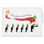 Pinguin-Weihnachtskarte
