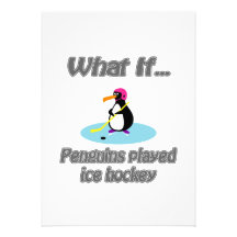 Pinguine spielten Hockey Personalisierte Einladungskarten