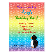Pinguingeburtstagseinladung