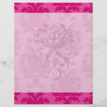 Pink auf rosa schickem Damastmuster Flyerdruck