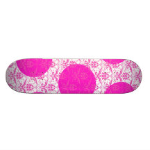 Pink-Damast mit rosa Tupfen Individuelles Skateboard