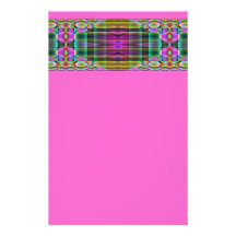 Pink-geometrischer Entwurfs-Briefpapier Individuelles Büropapier