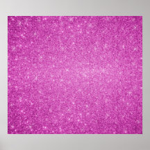 Pink glitter stars poster