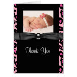 Pink-Leopard-Baby-Foto danken Ihnen Karten