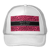 Pink leopard print wedding favors hat