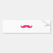 Pink-Schnurrbart Auto Sticker