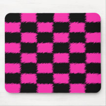 Pink u. Schwarzes kariert Mousepad