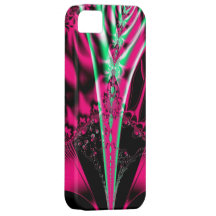Pinkfarbenes alien-Karneval-Masken-Fraktal Schutzhülle Fürs iPhone 5