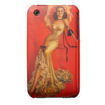 Pinup auf Rot Case-Mate iPhone 3 Hülle