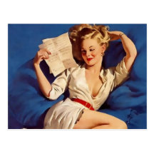 Pinup girl postkarte