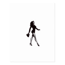 Pinup-Mädchen Postkarte