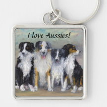 Pirat und Töchter - australische Schäfer Schlüsselband