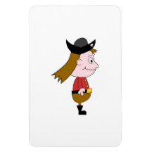 Piraten-Cartoon-Charakter Vinyl Magnete