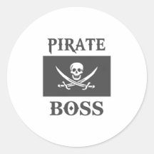 Piraten-Chef Runde Aufkleber