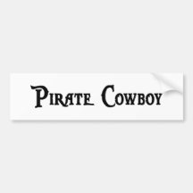 Piraten-Cowboy-Autoaufkleber