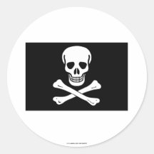 Piraten-Flagge Runder Aufkleber