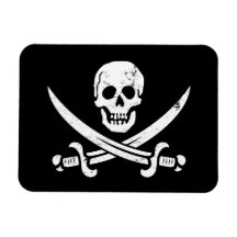 Piraten-Flaggen-Piratenflagge Johns Rackham (Kalik Magnet