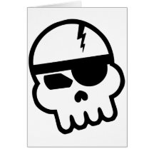 Piraten-Hacker-Schädel Karte