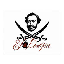 Piraten-Insignien EL Draque Postkarten