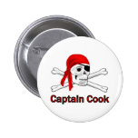 Piraten-Kapitän Cook Pin Back Button