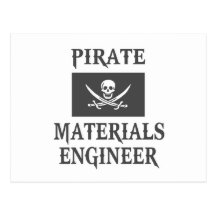 Piraten-Material-Ingenieur Postkarte