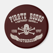 Piraten-Rodeo Kühlschrankmagnete