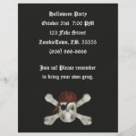 Piraten-Schädel - Halloween-Flyer