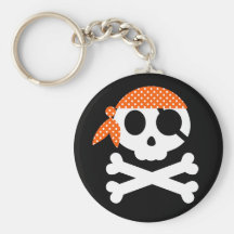 Piraten-Schädel mit Bandanna Schlüsselbänder