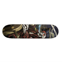 Piraten-Skelett-Skateboard Skateboard Brett