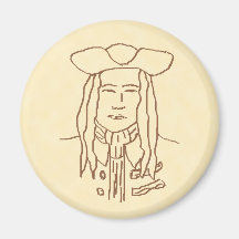 Piraten-Skizze. Brown Magnete