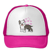 Pitbull/amerikanisches Staffordshire-Terrier-Liebe Baseballcaps