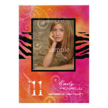 PixDezines 2011 Abschluss, Zebra Individuelle Einladung