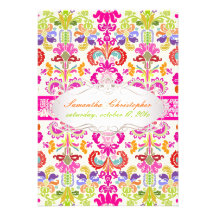 PixDezines colorful Isabella damask | DIY color Custom Invites