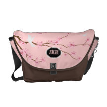 PixDezines diy Hintergrund/rosa Kirschblüte Kurier Taschen