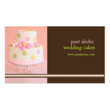PixDezines Rosa+Schokoladen-Hochzeitstorte Visitenkartenvorlage