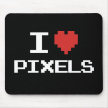 Pixel der Liebe I pixelated Herz retro Gamer 8bit Mauspads