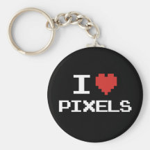 Pixel der Liebe I pixelated Herz retro Gamer 8bit Schlüsselbänder