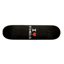 Pixel der Liebe I pixelated Herz retro Gamer 8bit Skateboard Bretter